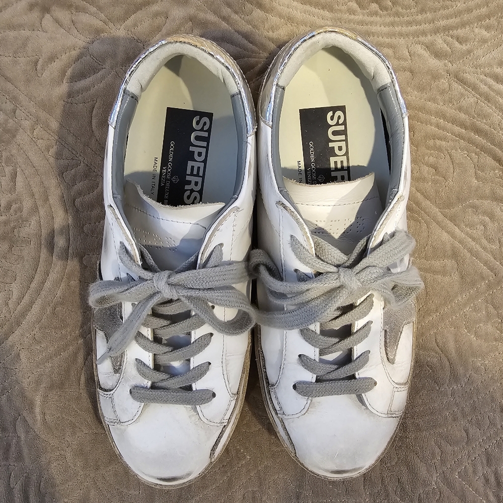 Golden Goose Silver Star Size 7